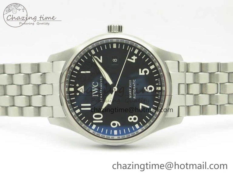 Mark XVIII IW327015 MKS 1:1 Best Edition Black Dial On SS Bracelet MIYOTA 9015 V2