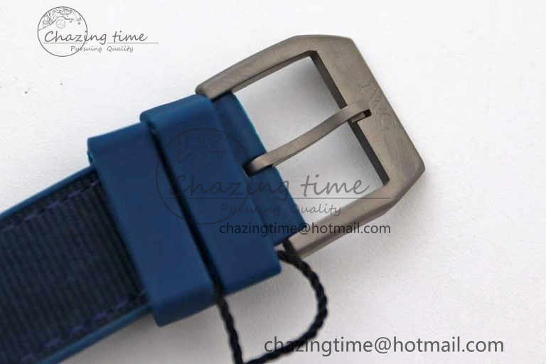 Mark XVIII IW328101 Black Ceramic M+F 1:1 Best Edition Blue Dial on Blue Nylon Strap A35111