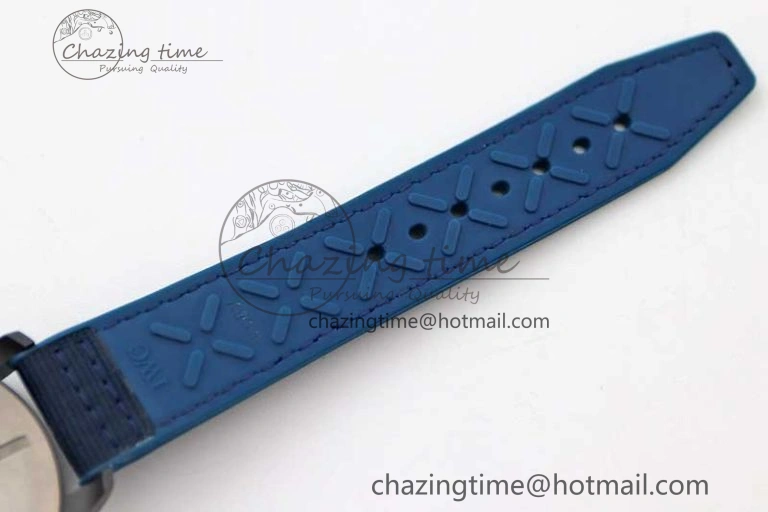 Mark XVIII IW328101 Black Ceramic M+F 1:1 Best Edition Blue Dial on Blue Nylon Strap A35111
