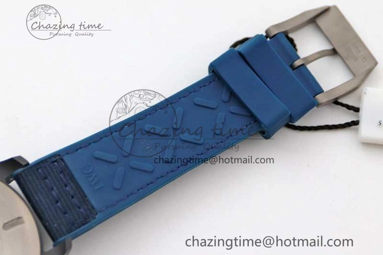Mark XVIII IW328101 Black Ceramic M+F 1:1 Best Edition Blue Dial on Blue Nylon Strap A35111