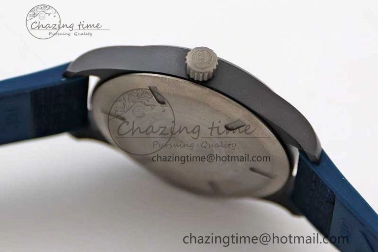 Mark XVIII IW328101 Black Ceramic M+F 1:1 Best Edition Blue Dial on Blue Nylon Strap A35111