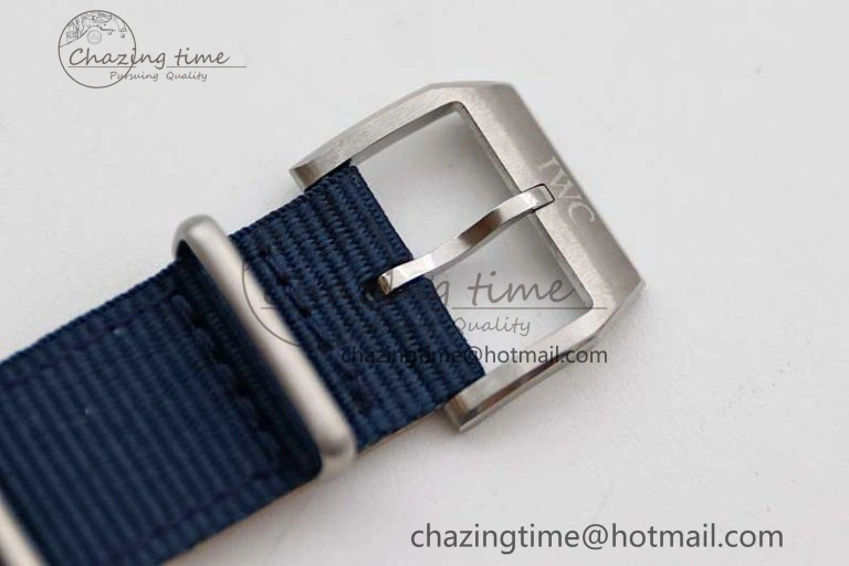 Mark XVIII IW328101 Blue Ceramic M+F 1:1 Best Edition Blue Dial on Blue Nylon Strap A2892