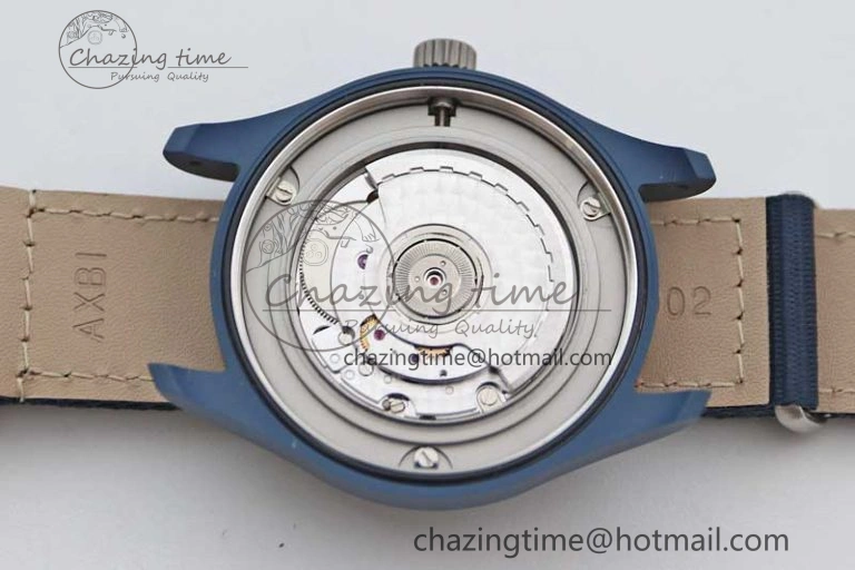 Mark XVIII IW328101 Blue Ceramic M+F 1:1 Best Edition Blue Dial on Blue Nylon Strap A2892