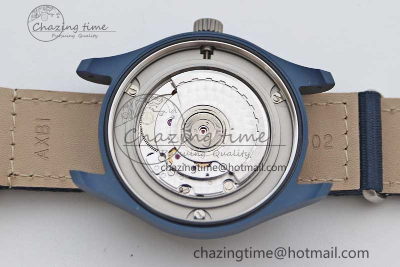 Mark XVIII IW328101 Blue Ceramic M+F 1:1 Best Edition Blue Dial on Blue Nylon Strap A2892