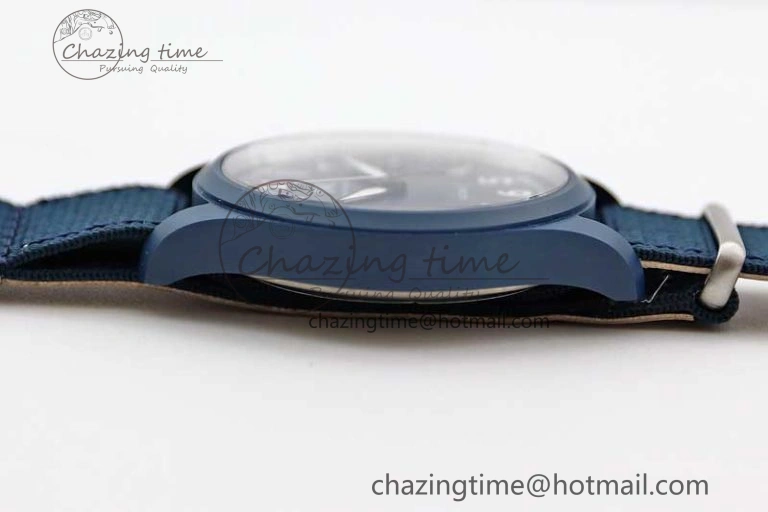 Mark XVIII IW328101 Blue Ceramic M+F 1:1 Best Edition Blue Dial on Blue Nylon Strap A2892