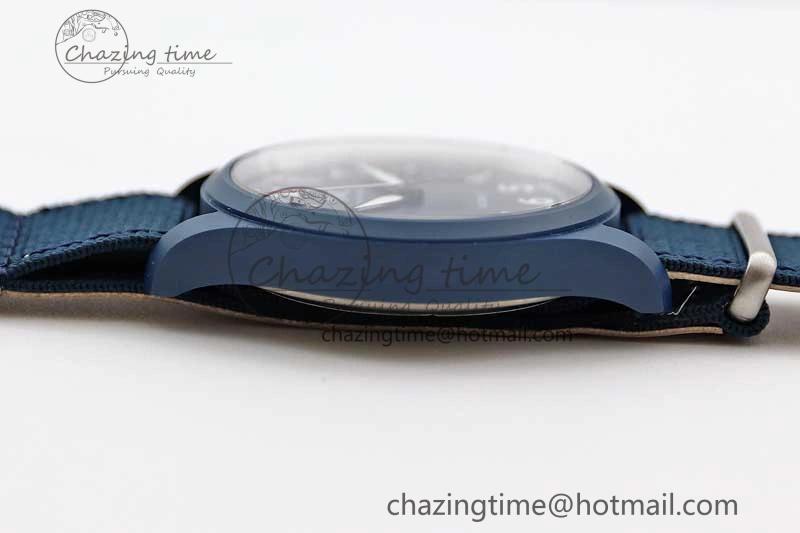 Mark XVIII IW328101 Blue Ceramic M+F 1:1 Best Edition Blue Dial on Blue Nylon Strap A2892