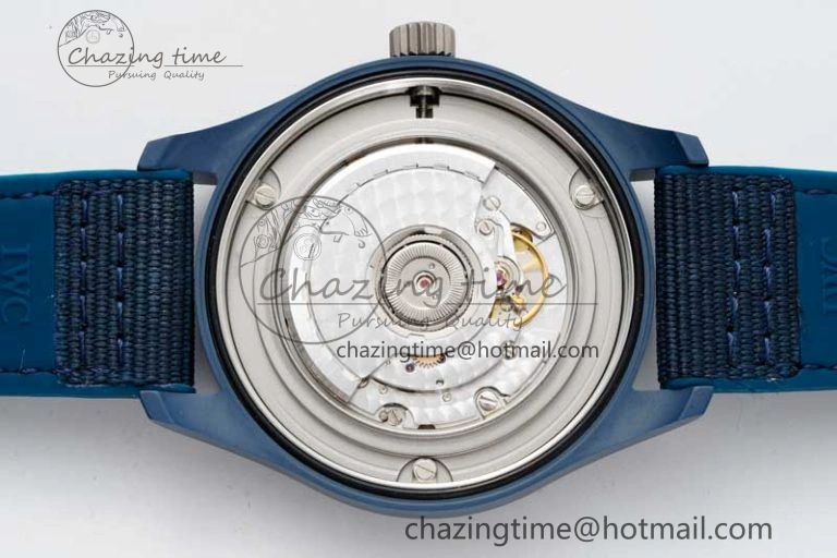 Mark XVIII IW328101 Blue Ceramic M+F 1:1 Best Edition Blue Dial on Blue Nylon Strap A35111