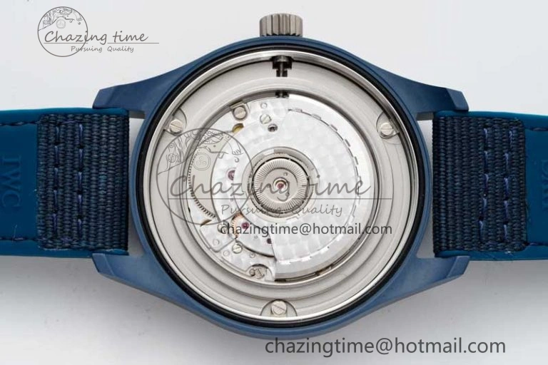 Mark XVIII IW328101 Blue Ceramic M+F 1:1 Best Edition Blue Dial on Blue Nylon Strap A35111