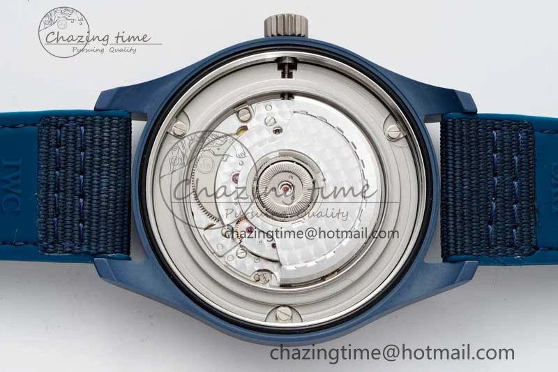 Mark XVIII IW328101 Blue Ceramic M+F 1:1 Best Edition Blue Dial on Blue Nylon Strap A35111