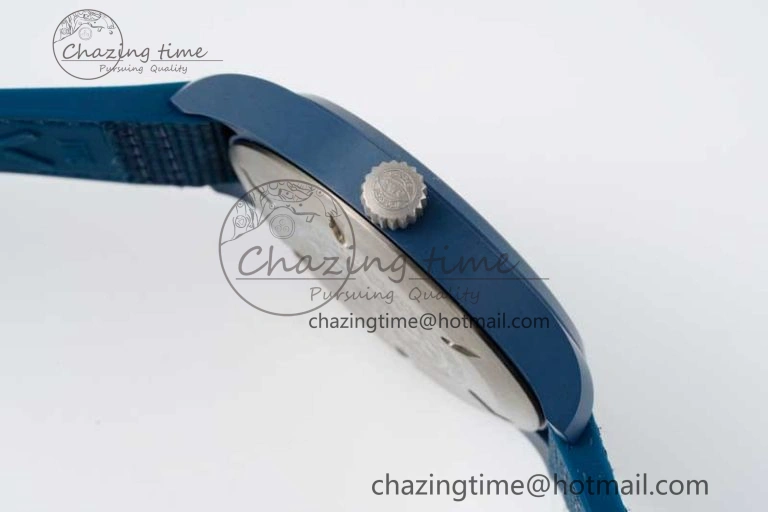 Mark XVIII IW328101 Blue Ceramic M+F 1:1 Best Edition Blue Dial on Blue Nylon Strap A35111