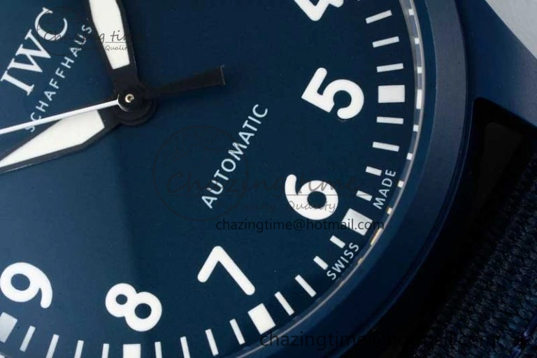 Mark XVIII IW328101 Blue Ceramic M+F 1:1 Best Edition Blue Dial on Blue Nylon Strap A35111