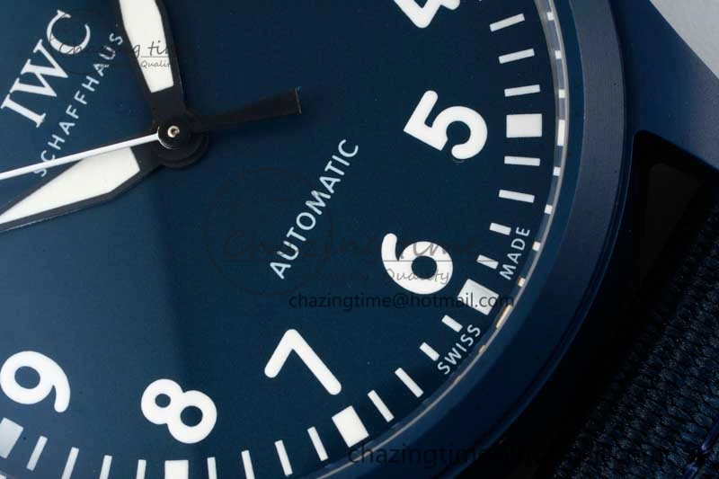 Mark XVIII IW328101 Blue Ceramic M+F 1:1 Best Edition Blue Dial on Blue Nylon Strap A35111