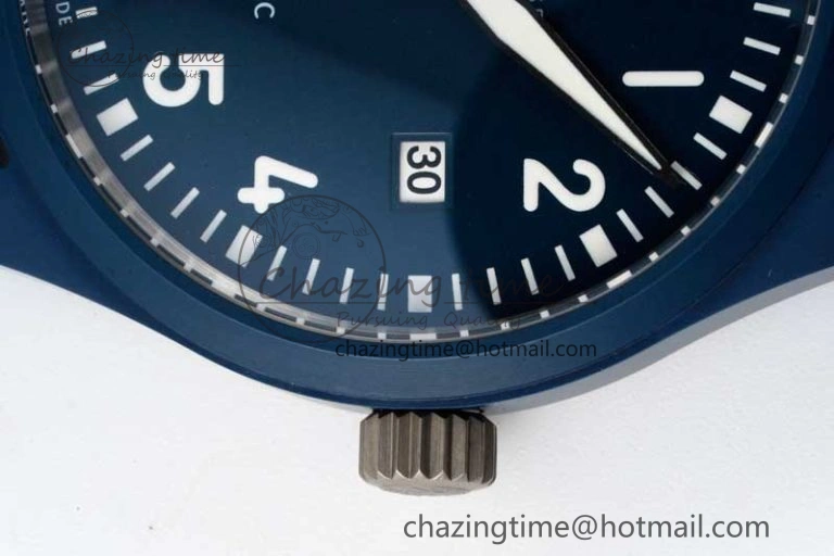 Mark XVIII IW328101 Blue Ceramic M+F 1:1 Best Edition Blue Dial on Blue Nylon Strap A35111
