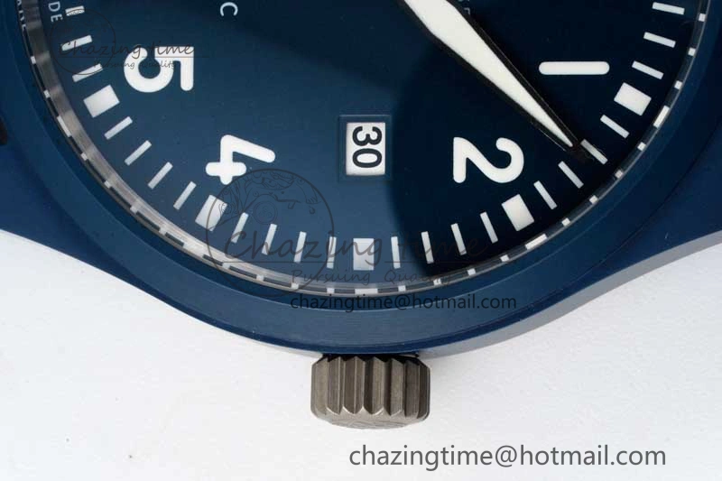 Mark XVIII IW328101 Blue Ceramic M+F 1:1 Best Edition Blue Dial on Blue Nylon Strap A35111
