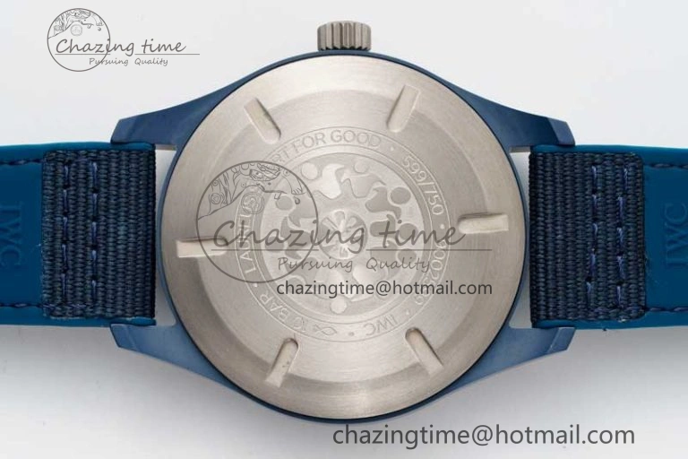 Mark XVIII IW328101 Blue Ceramic M+F 1:1 Best Edition Blue Dial on Blue Nylon Strap A35111