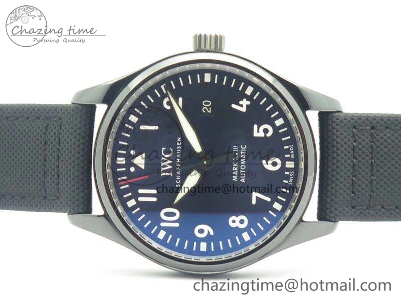 Mark XVIII LAUREUS IW324703 Black Ceramic MKF Best Edition On Black Nylon Strap A2892