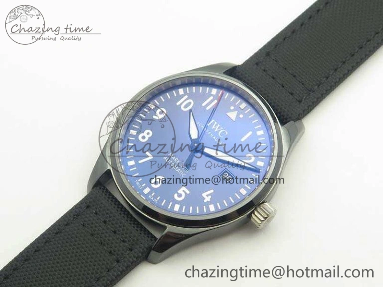 Mark XVIII LAUREUS IW324703 Black Ceramic MKF Best Edition On Black Nylon Strap A2892