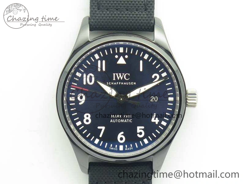 Mark XVIII LAUREUS IW324703 Black Ceramic MKF Best Edition On Black Nylon Strap A2892