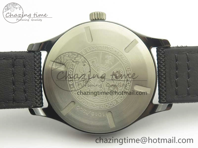 Mark XVIII LAUREUS IW324703 Black Ceramic MKF Best Edition on Black Nylon Strap MIYOTA 9015 V2
