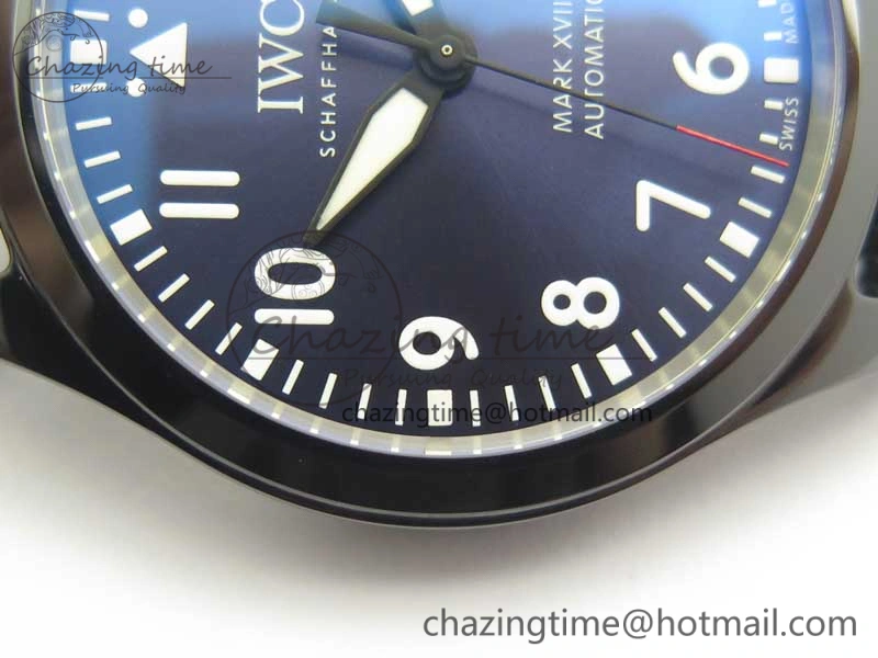 Mark XVIII LAUREUS IW324703 Black Ceramic MKF Best Edition on Black Nylon Strap MIYOTA 9015 V2