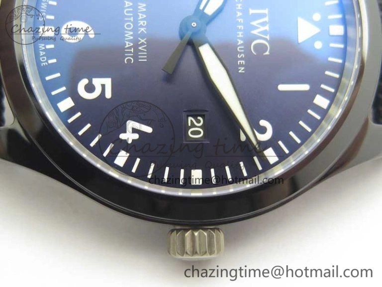 Mark XVIII LAUREUS IW324703 Black Ceramic MKF Best Edition on Black Nylon Strap MIYOTA 9015 V2