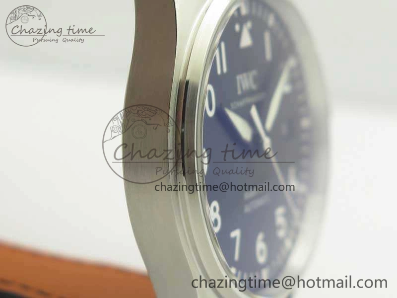 Mark XVIII Le Petit Prince IW327001 SS MKS 1:1 Best Edition Black Dial On Leather Strap MIYOTA9015 V2