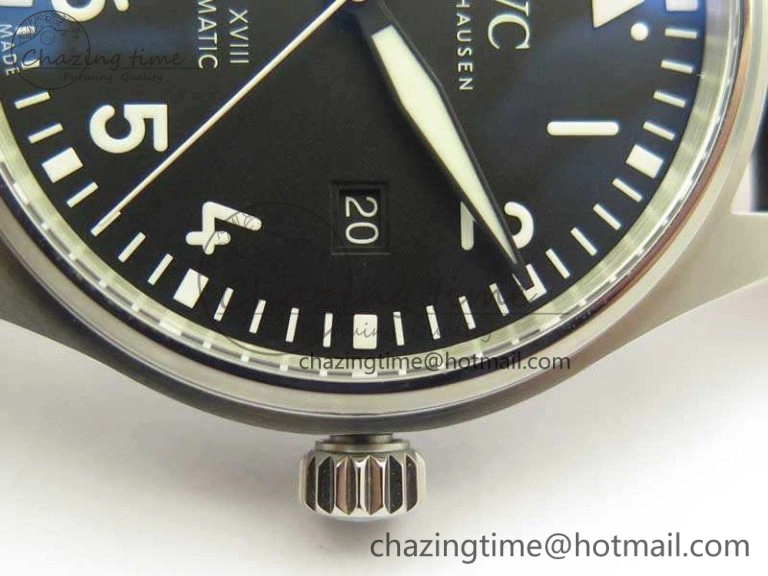 Mark XVIII Le Petit Prince IW327001 SS MKS 1:1 Best Edition Black Dial On Leather Strap MIYOTA9015 V2