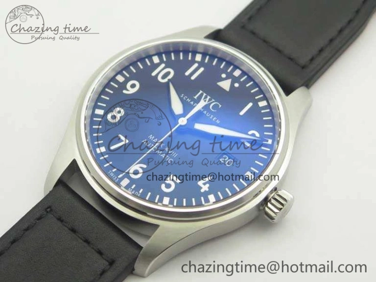 Mark XVIII Le Petit Prince IW327001 SS MKS 1:1 Best Edition Black Dial On Leather Strap MIYOTA9015 V2
