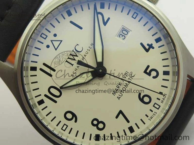 Mark XVIII Le Petit Prince IW327001 SS MKS 1:1 Best Edition White Dial On Leather Strap MIYOTA9015 V2