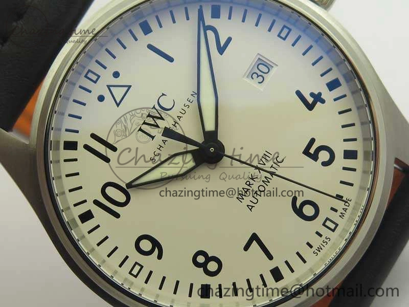 Mark XVIII Le Petit Prince IW327001 SS MKS 1:1 Best Edition White Dial On Leather Strap MIYOTA9015 V2