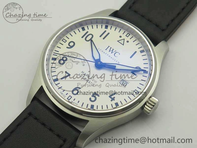 Mark XVIII Le Petit Prince IW327001 SS MKS 1:1 Best Edition White Dial On Leather Strap MIYOTA9015 V2