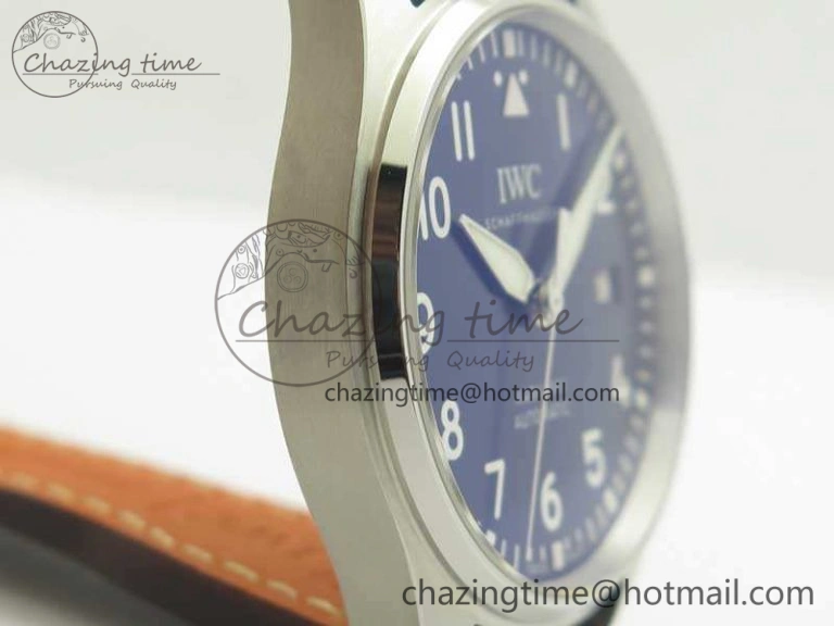 Mark XVIII Le Petit Prince IW327004 SS MKS 1:1 Best Edition Blue Dial On Leather Strap MIYOTA9015 V2
