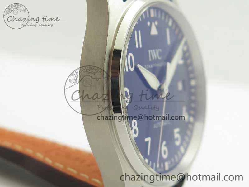Mark XVIII Le Petit Prince IW327004 SS MKS 1:1 Best Edition Blue Dial On Leather Strap MIYOTA9015 V2
