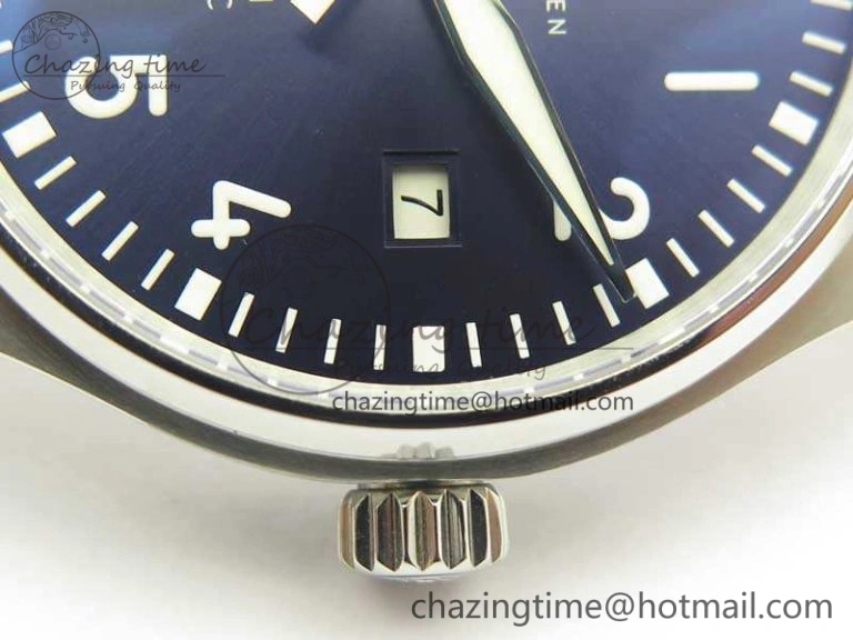 Mark XVIII Le Petit Prince IW327004 SS MKS 1:1 Best Edition Blue Dial On Leather Strap MIYOTA9015 V2