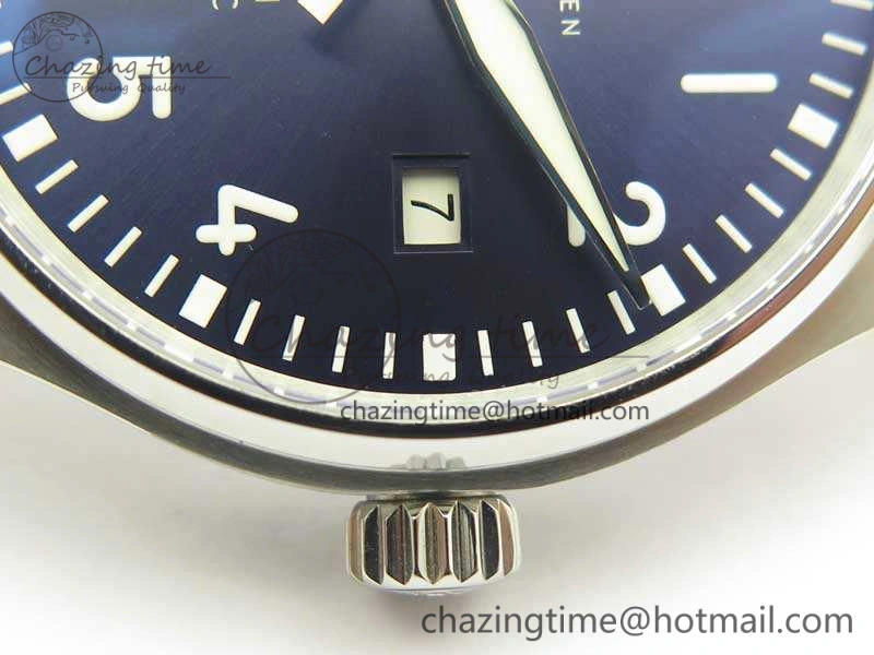 Mark XVIII Le Petit Prince IW327004 SS MKS 1:1 Best Edition Blue Dial On Leather Strap MIYOTA9015 V2