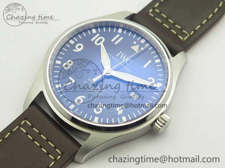 Mark XVIII Le Petit Prince IW327004 SS MKS 1:1 Best Edition Blue Dial On Leather Strap MIYOTA9015 V2