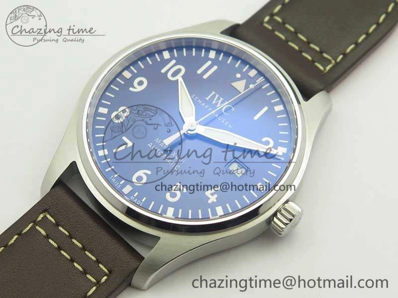 Mark XVIII Le Petit Prince IW327004 SS MKS 1:1 Best Edition Blue Dial On Leather Strap MIYOTA9015 V2