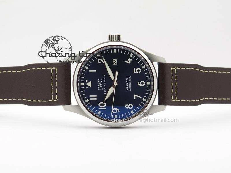 Mark XVIII Le Petit Prince IW327004 SS Mk Maker Best Edition Blue Dial On Brown Leather Strap A2892