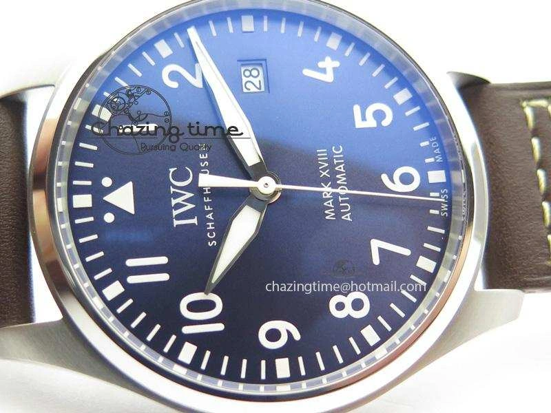 Mark XVIII Le Petit Prince IW327004 SS Mk Maker Best Edition Blue Dial On Brown Leather Strap A2892