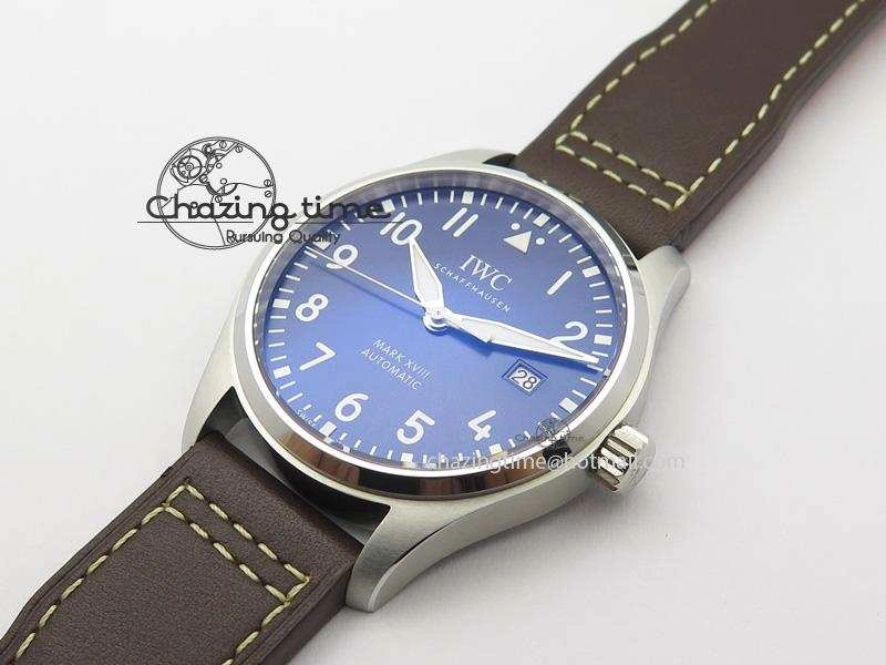 Mark XVIII Le Petit Prince IW327004 SS Mk Maker Best Edition Blue Dial On Brown Leather Strap A2892