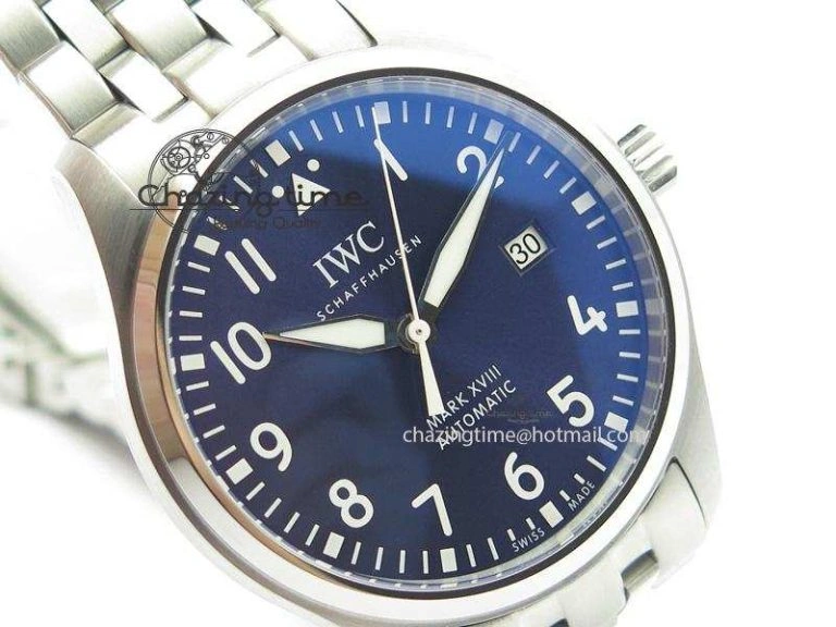 Mark XVIII Le Petit Prince IW327004 SS Mk Maker Best Edition Blue Dial On SS Bracelet A2892