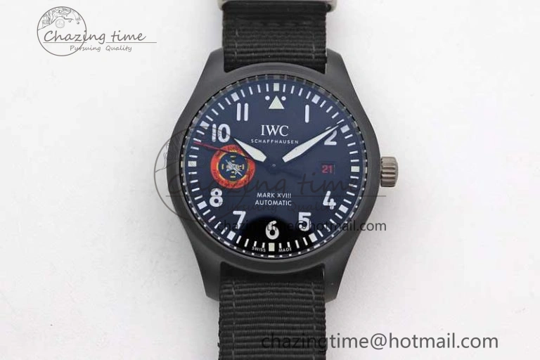 Mark XVIII ‘TOPGUN SFTI’ Ceramic M+F Best Edition Black Dial on Black Nylon Strap A35111