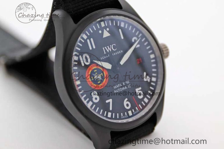 Mark XVIII ‘TOPGUN SFTI’ Ceramic M+F Best Edition Black Dial on Black Nylon Strap A35111