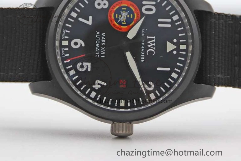 Mark XVIII ‘TOPGUN SFTI’ Ceramic M+F Best Edition Black Dial on Black Nylon Strap A35111