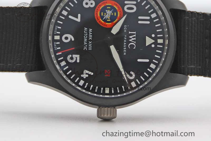 Mark XVIII ‘TOPGUN SFTI’ Ceramic M+F Best Edition Black Dial on Black Nylon Strap A35111