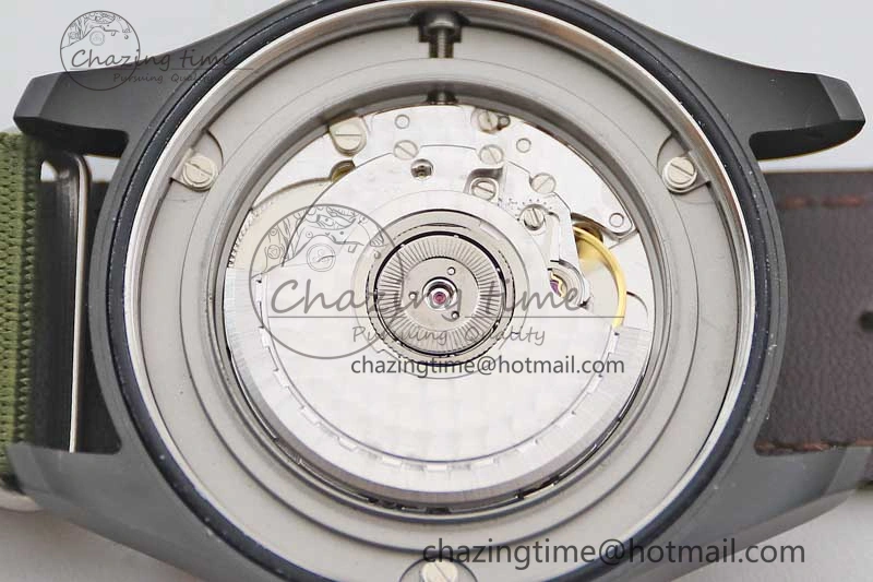 Mark XVIII ‘TOPGUN SFTI’ Ceramic M+F Best Edition Black Dial on Green Nylon Strap