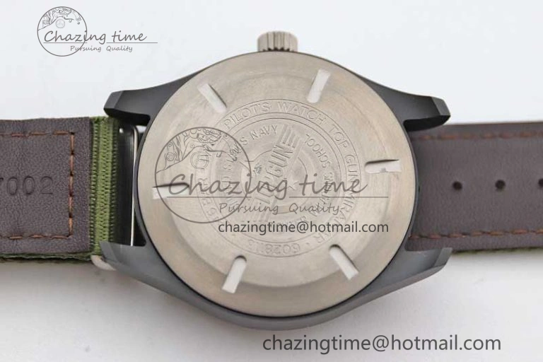 Mark XVIII ‘TOPGUN SFTI’ Ceramic M+F Best Edition Black Dial on Green Nylon Strap