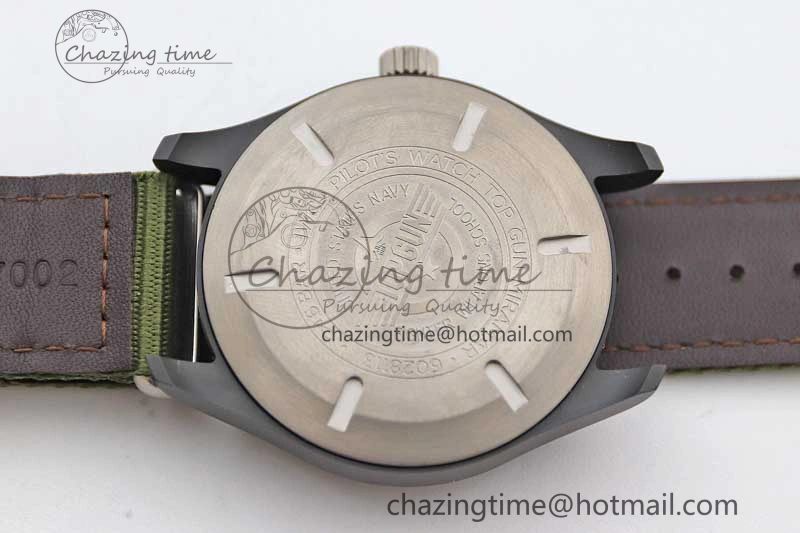 Mark XVIII ‘TOPGUN SFTI’ Ceramic M+F Best Edition Black Dial on Green Nylon Strap