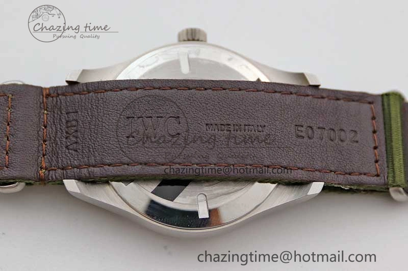Mark XVIII “TRIBUTE TO MARK XI” IW327007 M+F 1:1 Best Edition Black Dial on Green Nylon Strap A35111