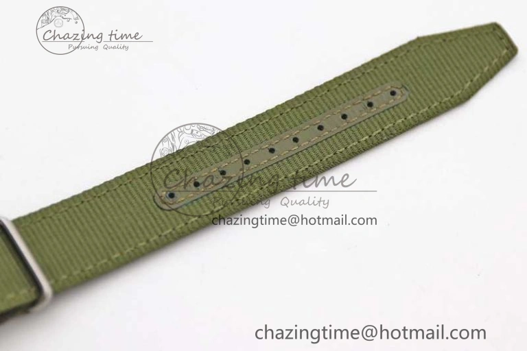 Mark XVIII “TRIBUTE TO MARK XI” IW327007 M+F 1:1 Best Edition Black Dial on Green Nylon Strap A35111